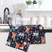 Linge à vaisselle Chiens de Noël