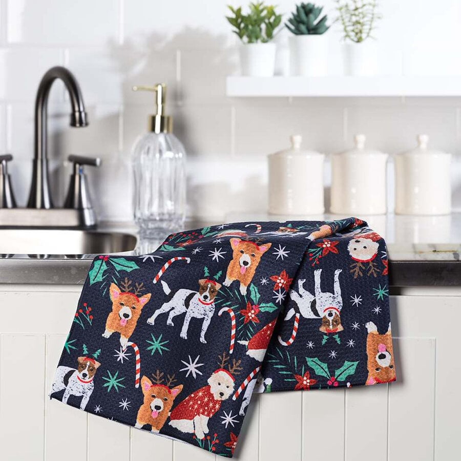 Christmas Dogs Dish Towel - Photo 1