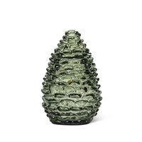 Medium Green Glass Light-Up Pine Cone