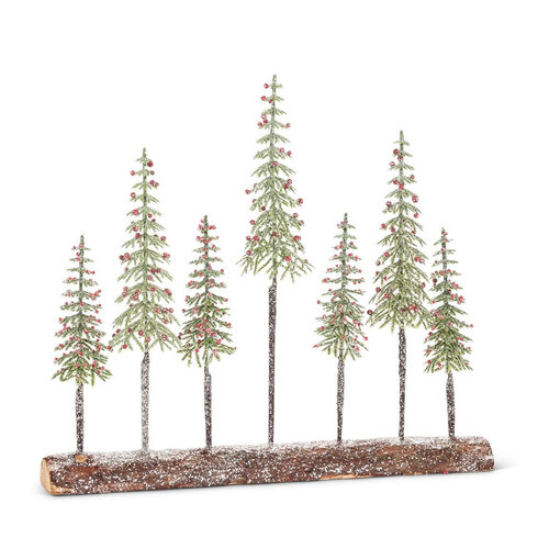 Sapins sur base en bois