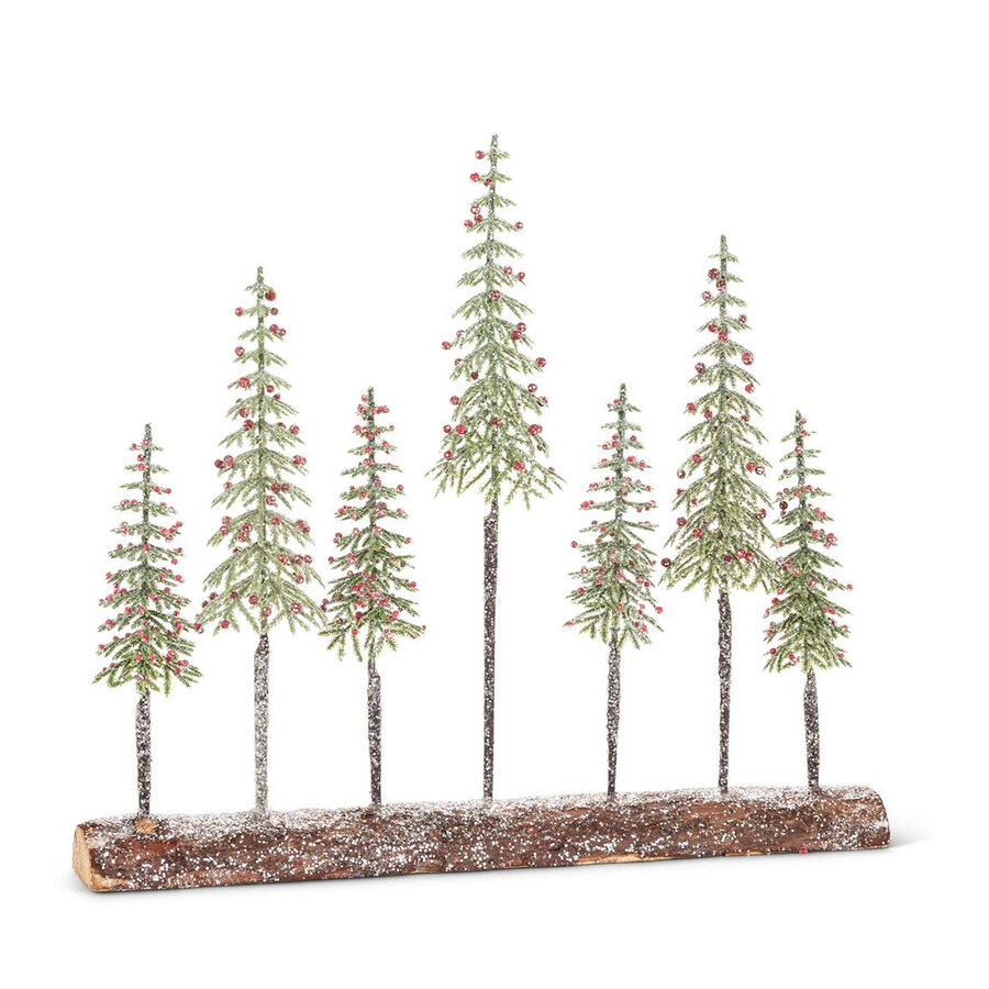 Sapins sur base en bois - Photo 0