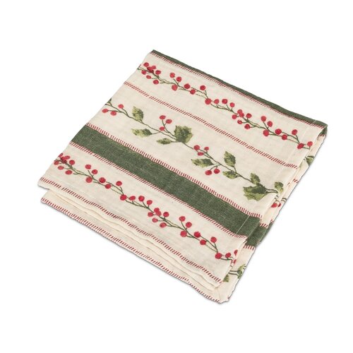 Serviette de table à rayure Houx