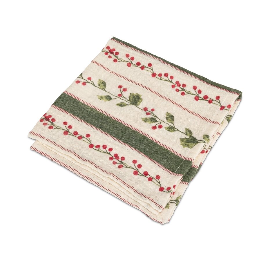 Serviette de table à rayure Houx N026 - Photo 0