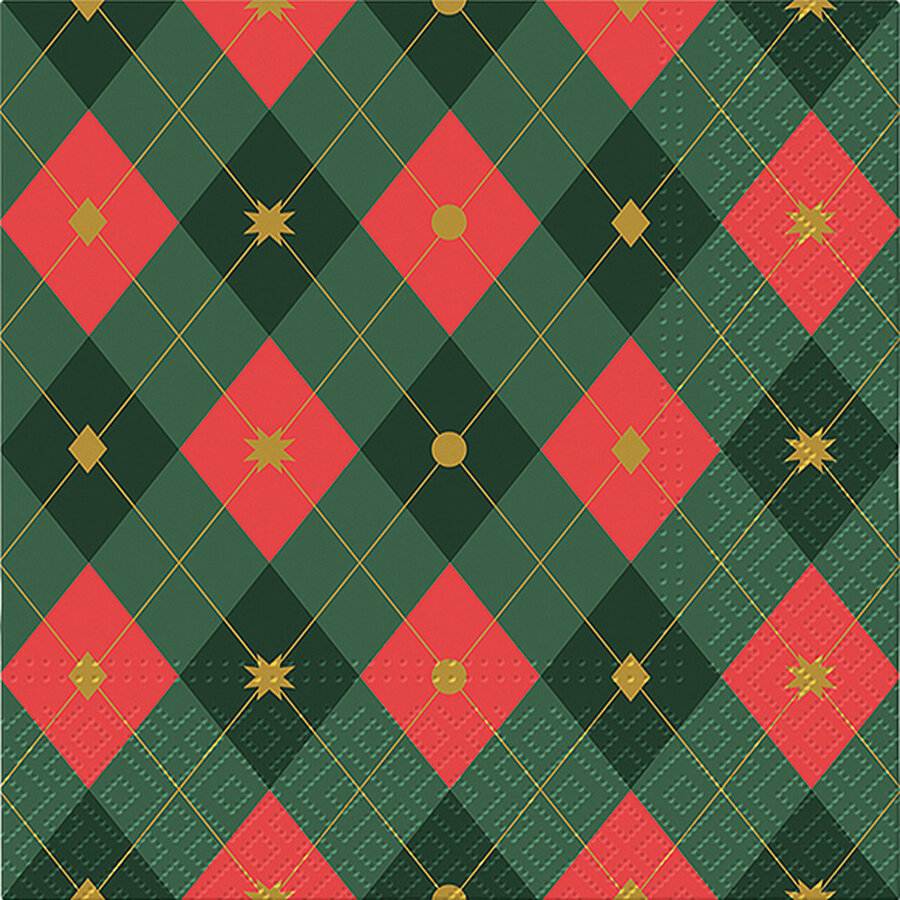 Serviettes de table papier - Argyle - Photo 0