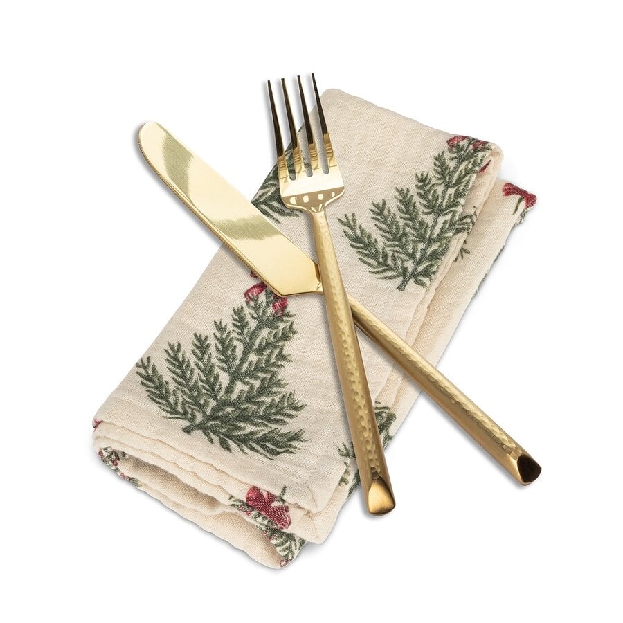 Serviettes de table Sapins avec boucles - Photo 1