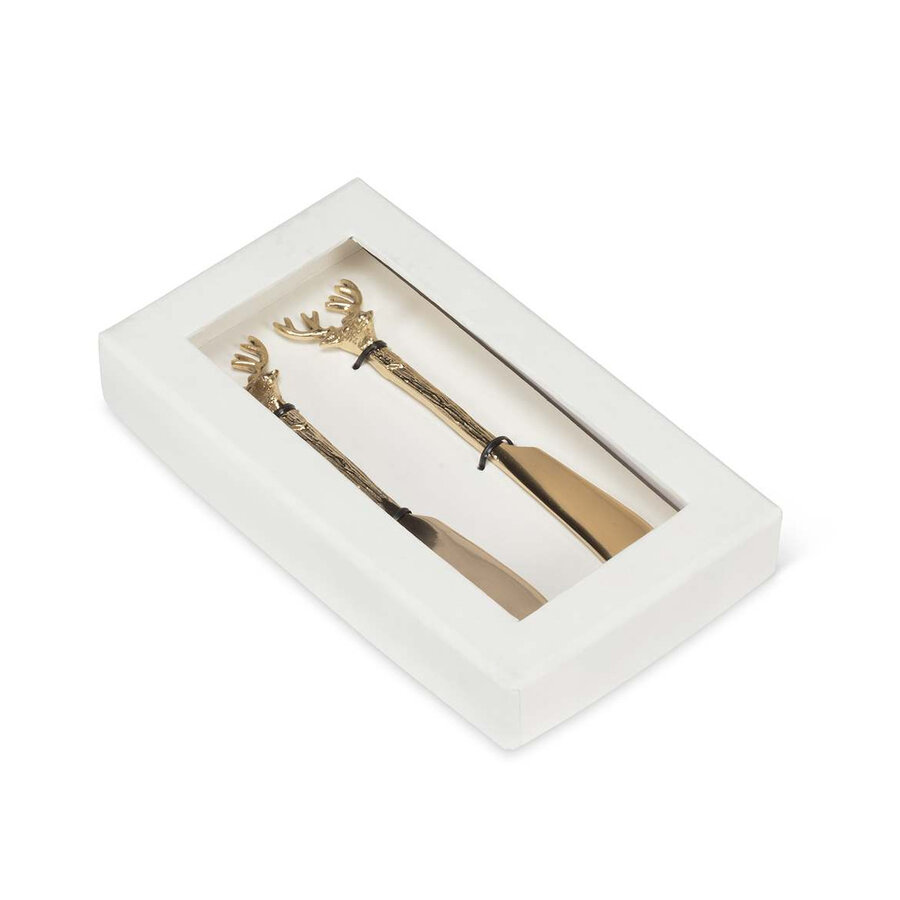 Tartineurs Tête de renne doré - ensemble de 2 - Photo 1
