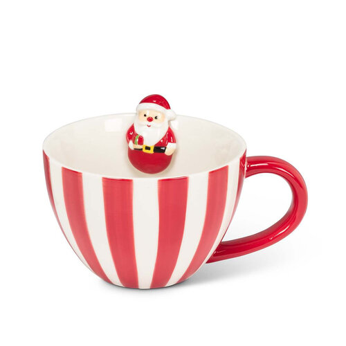 Tasse à rayures rouges Santa 12 oz