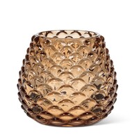 Medium Amber Pine Cone Votive