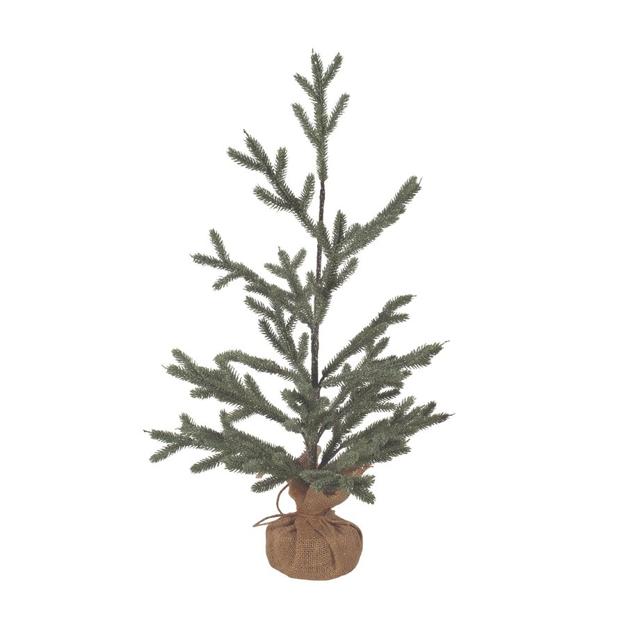 Sapin avec paillettes et base en jute - Photo 0