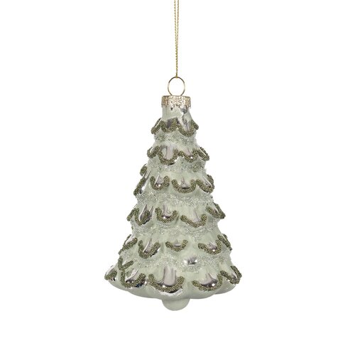 Green Glass Christmas Tree Ornament
