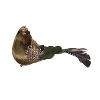 Ornement Oiseau en velours avec paillettes