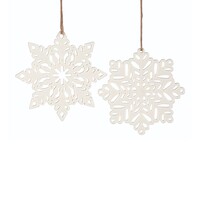 White Porcelain Snowflake Ornament