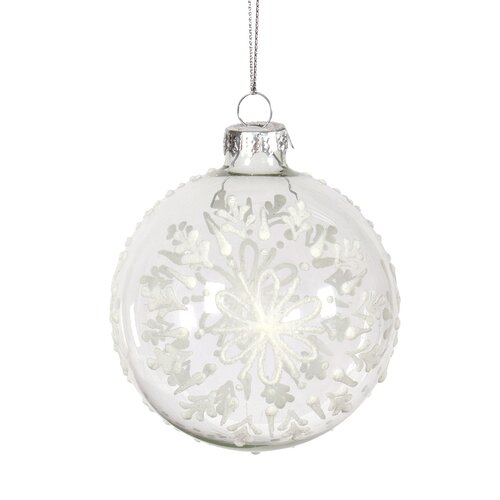 Snowflake Glass Christmas Ornament