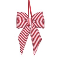 Ornement boucle à rayures rouge et blanche