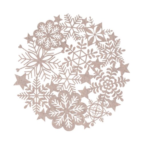 Round Felt Snowflake Placemat