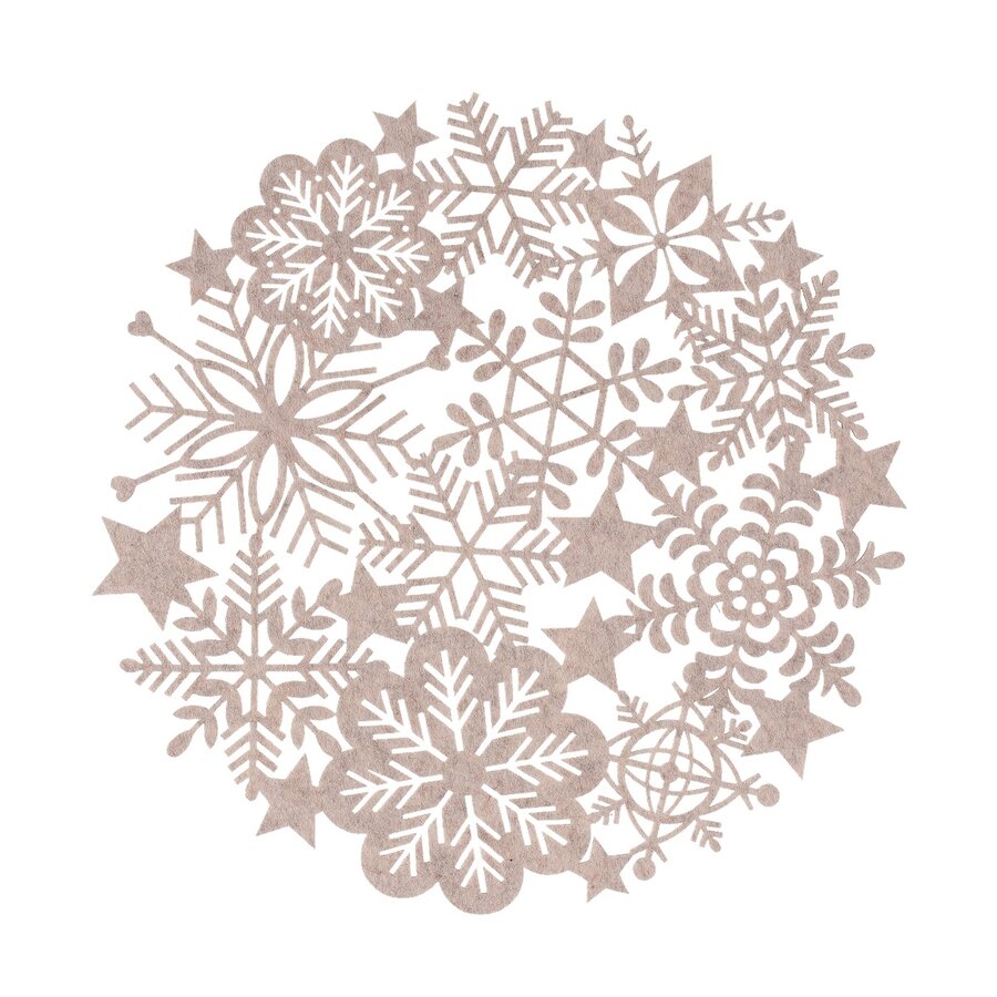 Round Felt Snowflake Placemat - Photo 0