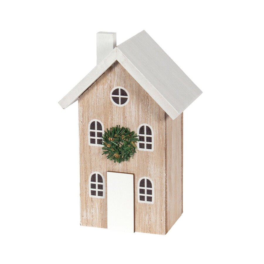 7-inch Natural Wood House with Crown - Photo 0