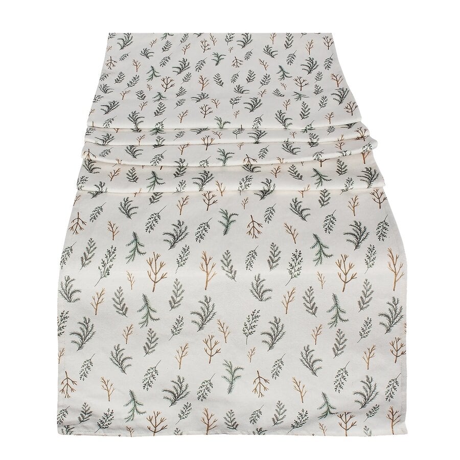 Ivory Fir Tree Pattern Table Runner 60 inch - Photo 0