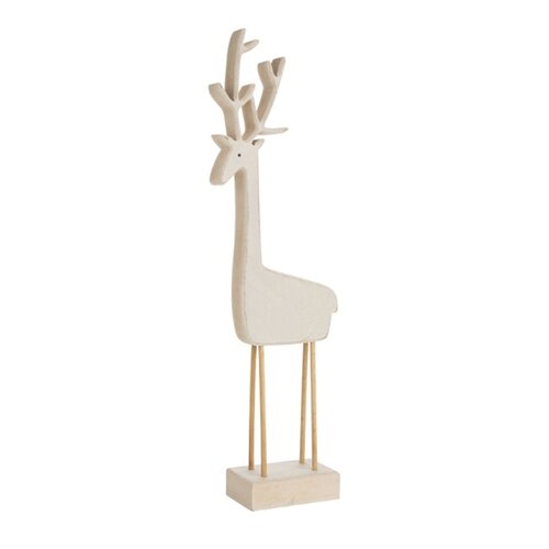 Renne en bois blanchi 16 pouces