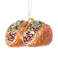 Taco Duo Glass Ornament