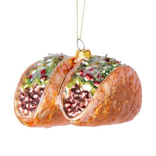 Taco Duo Glass Ornament