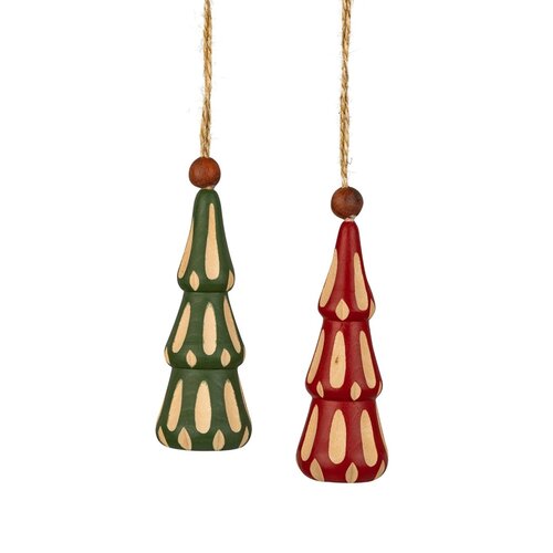 Ornement en bois Sapin - assortis