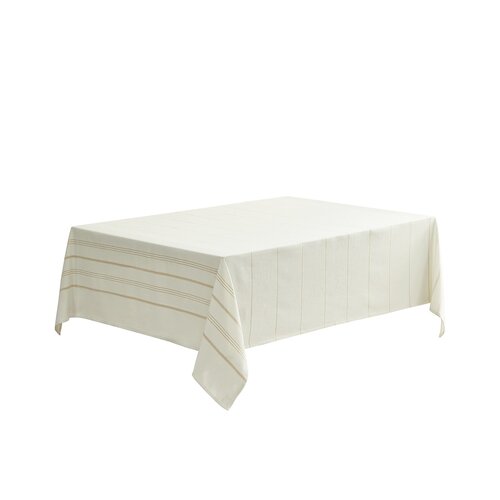 Solace Ivory and Gold Tablecloth 60 x 84 inches