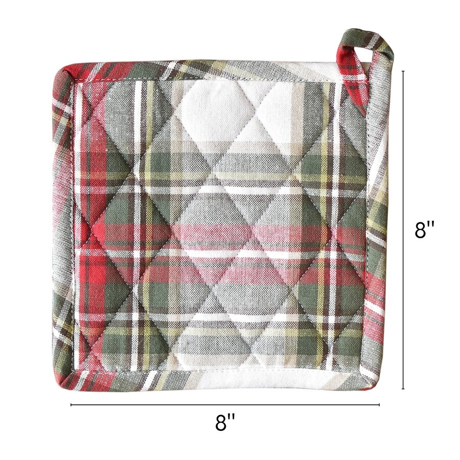 Celebration Plaid Trivet, Set of 2 - Photo 1