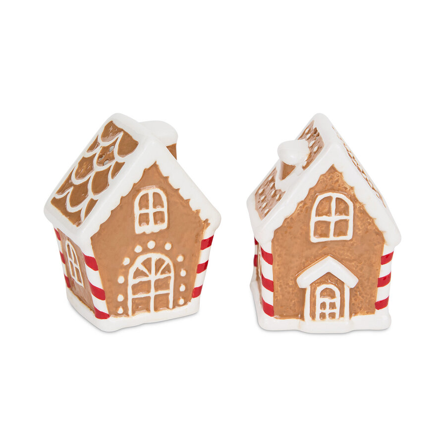 Gingerbread House Salt and Pepper Shakers Set of 2 - Photo 0