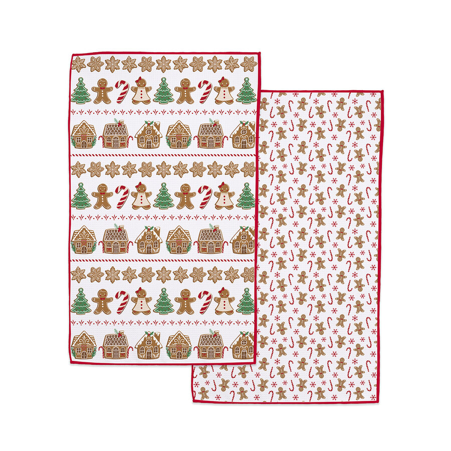 Linge à vaisselle microfibre réversible GINGERBREAD N026 - Photo 0