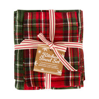 Set of 3 Dish Towels and Checkered Cloths