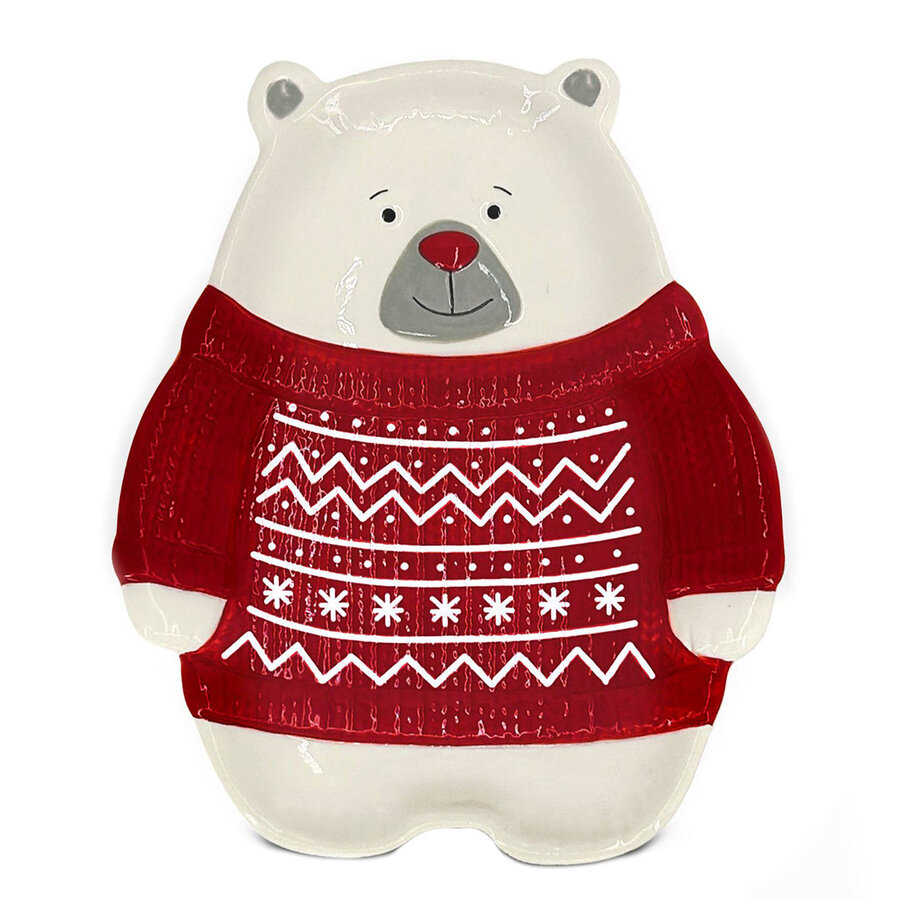 Assiette Ours polaire 18 x 22 cm N026 - Photo 0