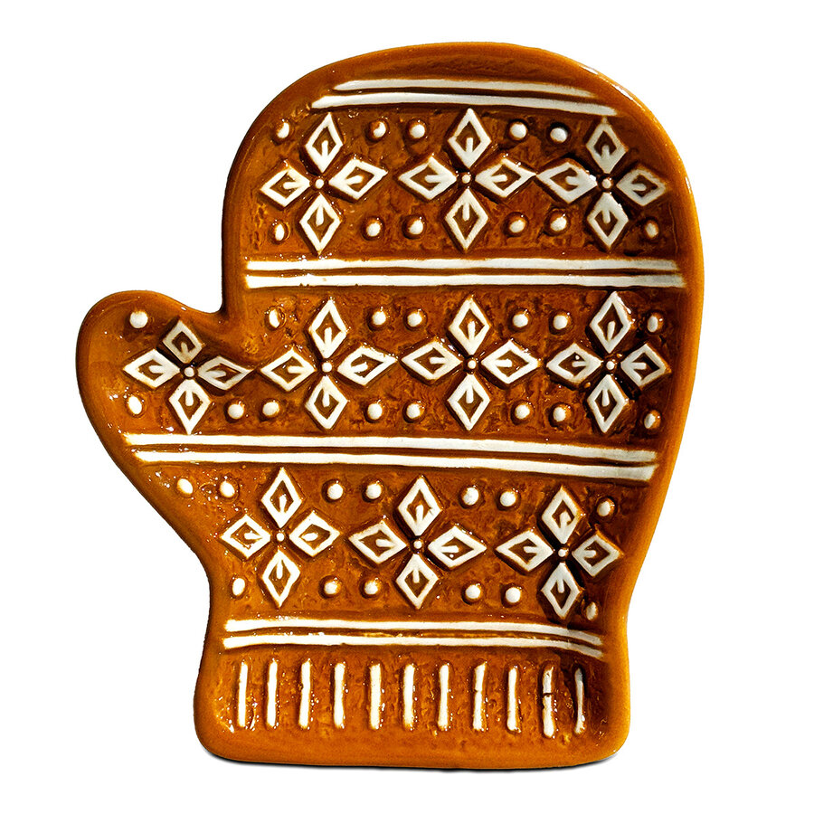 Assiette Mitaine pain d'épice 12 x 14 cm N026 - Photo 0