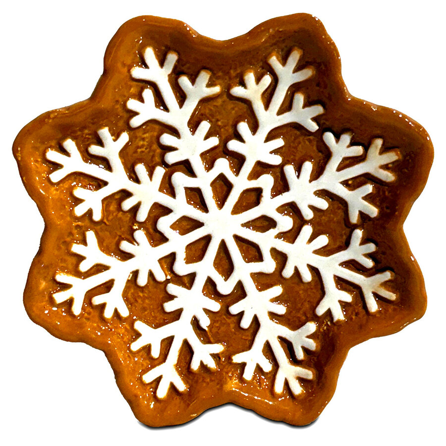 Assiette Flocon pain d'épice 13.5 cm N026 - Photo 2