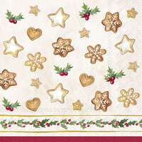 Serviettes de table cocktail en papier - Guirlande de biscuits