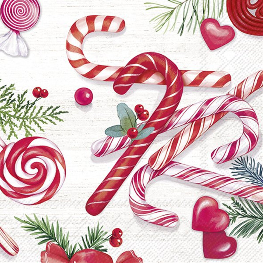 Candy Cane Paper Napkins - Photo 1