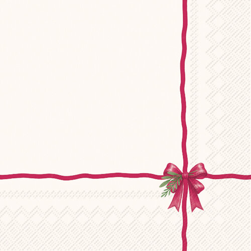Serviettes de table en papier - Petits noeuds cadeaux