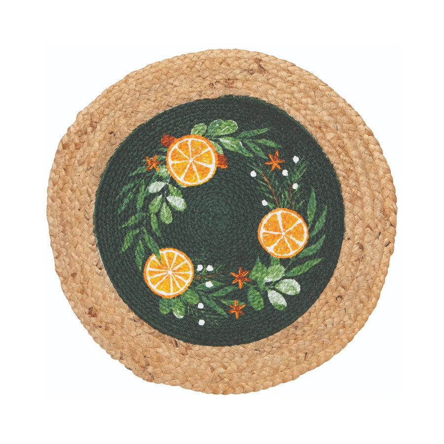 Braided Round Placemat Cedar and Citrus - Photo 0