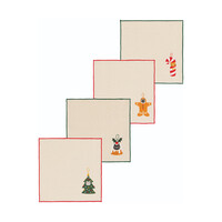 Serviettes de table Boules de Noël - ensemble de 4