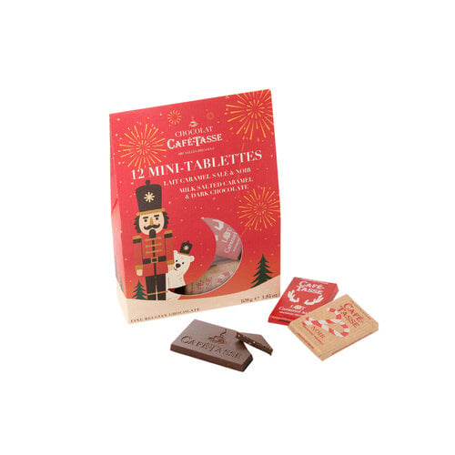 Boîte de 12 minis tablettes de chocolat assorties 108g