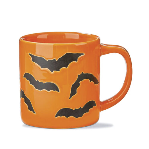Orange Bat Halloween Mug