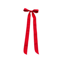 Boucle longue en tissu rouge
