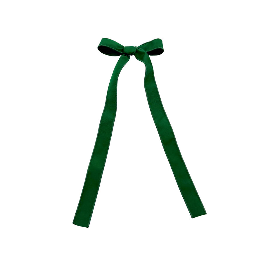 Longue boucle en tissu vert - Photo 0