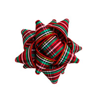 Chou à cadeau Tartan rouge et vert