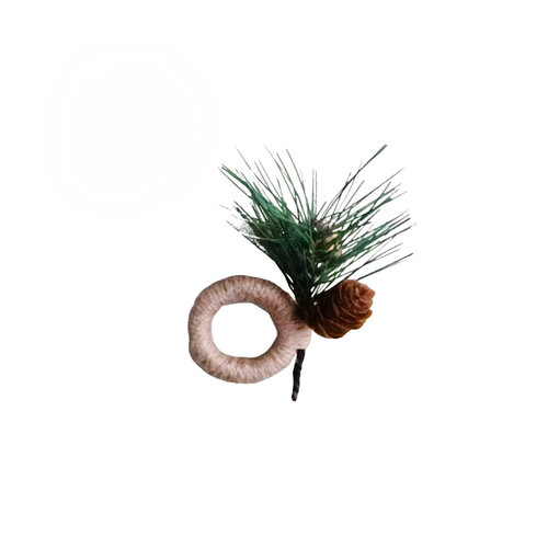 Frosted Fir Napkin Rings, Set of 4