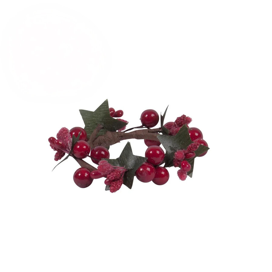 Red Berry Napkin Rings Set of 4 - Photo 0