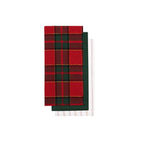 Set of 3 Traditional Plaid Dish Towels