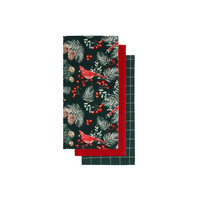 Linge à vaisselle Cardinal d'hiver, ensemble de 3