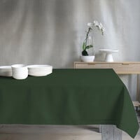 Forest Green Linen Look Tablecloth 60 x 120 Inches