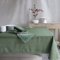 Forest Tablecloth with Fir Tree Hem 60 x 90 Inches